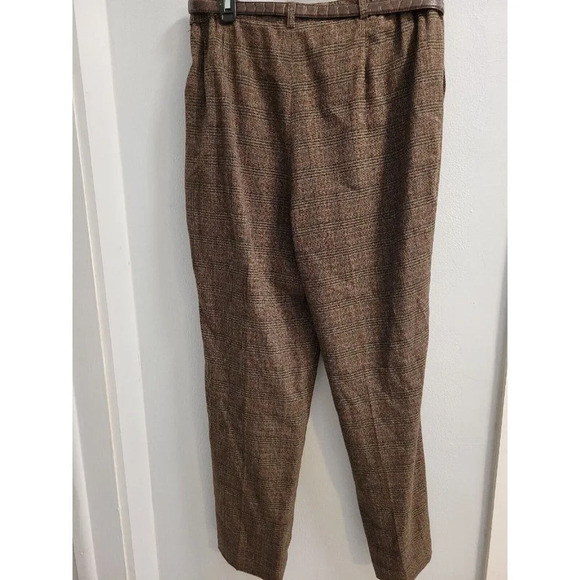 Covington Petite Stretch Womens 12P Trouser Dress Pants Brown & Light Pink - Picture 10 of 10